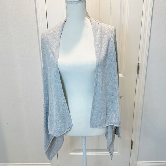 Simply Vera Vera Wang Open Cardigan Gray Size Large High Low Long Sleeves - Picture 1 of 11